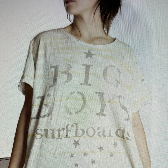 MAGNOLIA PEARL "Big Boys Surfboards" Distressed Tee is NWOT! One Size Fits Most - Picture 2 of 9